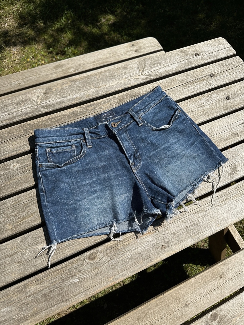 Lucky Brand Dark Blue Denim Cutoff Shorts